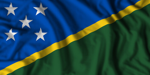 Wall Mural - Solomon Islands flag realistic waving