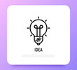 © AlexBlogoodf - Idea thin line icon. Modern vector illustration of light bulb.