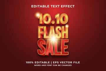 Wall Mural - Editable text effect - 10.10 Flash Sale template style premium vector