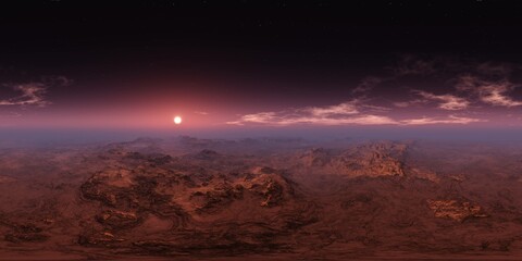 Wall Mural - Mars, HDRI, environment map , Round panorama, spherical panorama, equidistant projection, 360 high resolution panorama, 3d rendering