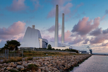 Green Power station. One of the most beautiful and eco friendly power plants in the world. ESG green energy.