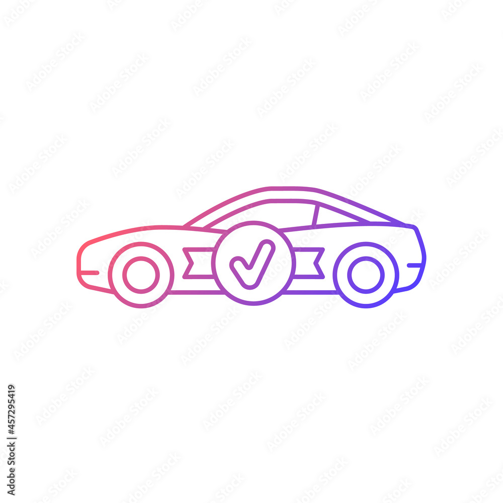 Top quality car gradient linear vector icon. High-rated professional ...