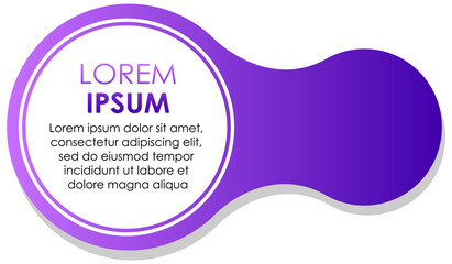 Sticker - Circle purple gradient abstract banner template