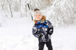 © annakolesnicova - child playing with snow, playing with snow,child playing in winter