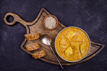 Wall Mural - Curry with vegetables, lentils and meat