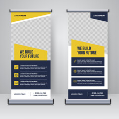 Corporate rollup or X banner design template	