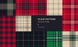 Plaid pattern collection with Buffalo check