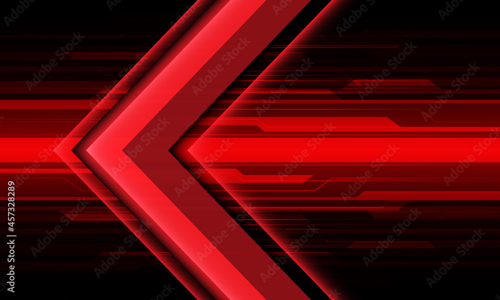 Abstract red arrow light cyber circuit direction geometric design ...