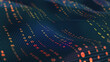 © Siarhei - Waves of computer code. Binary code big data. Internet technologies of the future, the flow of open data. Wireless transmission of information. Sorting binary code 3d illustration