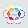 © Rasarin - Vector illustration, infographics design, template, marketing, information, with 6 options or steps