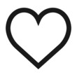 © GOLDMAN - Heart vector icon symbol love design. Black romance valentine shape illustration heart sign. Abstract icon isolated white concept element. Drawn lover emotion simplicity shape. Happiness celebration