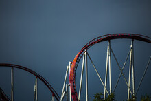 Roller Coaster During A Cloudy Weather
