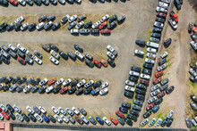 Aerial View Of Cars Parking Outdoors