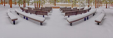 Snow Covered Amphitheater At Kaibab Lake AZ