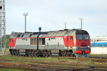 Wall Mural - train at the railway station	