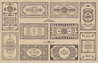 © Extezy - Calligraphic vintage frames and retro cards set