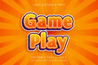 © 4gladiator.studio44 - Game play,3 dimension editable text effect yellow gradation orange comic effect style