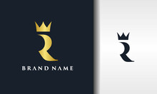 Letter R Royal Crown Logo