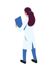 Poster - medical woman with document