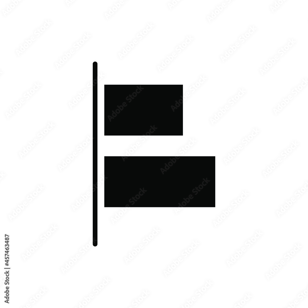 Vector illustration of left horizontal alignment. Image application ...