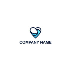 love wave logo design