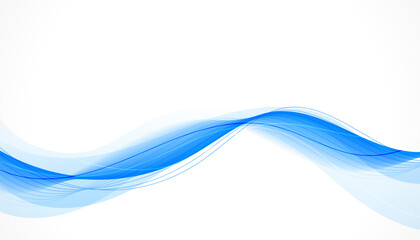 Poster - elegant blue smooth wave background design