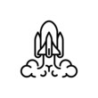 © AlexBlogoodf - Release, startup thin line icon. Modern vector illustration of rocket.