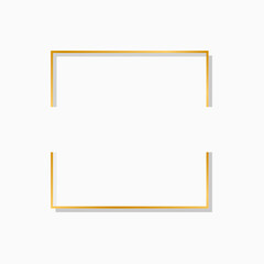 Wall Mural - square gold frame on a blank background vector