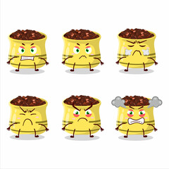 Poster - Dried tomato cartoon character with various angry expressions