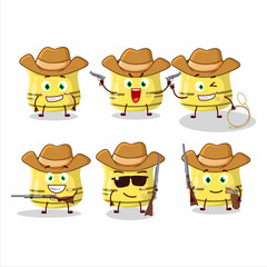 Wall Mural - Cool cowboy dried tomato cartoon character with a cute hat