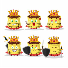 Sticker - A Charismatic King dried tomato cartoon character wearing a gold crown