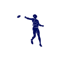 Poster - Discus thrower vector illustration. silhouette discus throw abstract design