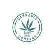 © kura - cannabis, marijuana or CBD vintage logo design