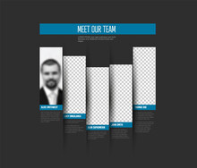 Meet Our Company Team Modern Dark Presentation Template With Blue Accent