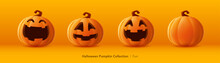 Pumpkin Set Of Halloween - Fun Expression