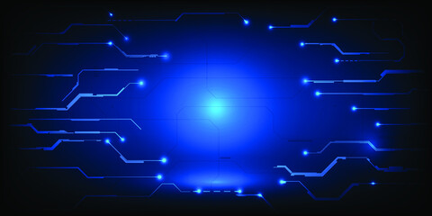 Wall Mural - Abstract dark blue digital technology background.Futuristic data communication concept.Vector illustrations.