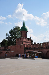 Wall Mural - Tower with an entrance gate and a gable roof. August 16, Tula, Russia