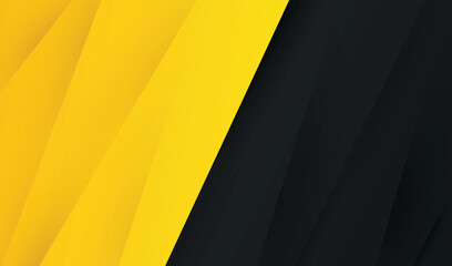 Wall Mural - abstract corporate concept yellow and black contrast background. modern luxury futuristic technology