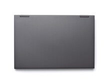Top View Of Gray Closed Laptop