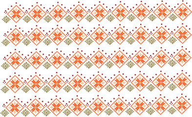 Wall Mural - Geometric Ethnic pattern design for background,carpet,wallpaper,clothing,wrapping,Batik,fabric,Vector illustration.embroidery style.