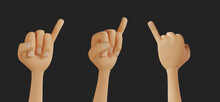 3D Rendering Of Hands With Pinky Promise Commitmentgestures On A Black Background