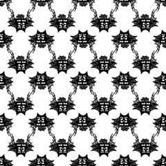 Sticker - Horror spider pattern seamless background texture repeat wallpaper geometric vector