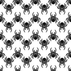 Poster - Wildlife spider pattern seamless background texture repeat wallpaper geometric vector