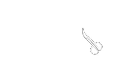 Wall Mural - Scissors icon animation best outline object on white background