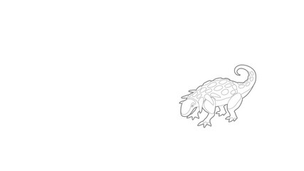 Sticker - Evoplocephalus icon animation best outline object on white background
