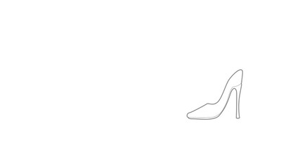 Sticker - Shoe icon animation best outline object on white background