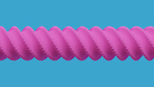 Closeup Shot Of A Pink Circular Object On A Blue Background