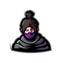Ninja Wraith Apex Gaming Mascot Logo Design Illustration Vector Isolated On White Background