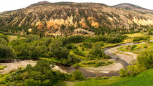 Elevated Panoramic View Of The Mountains In Thompson-Nicola Regional District Between Clinton And Cache Creek Along Highway 97, British Columbia