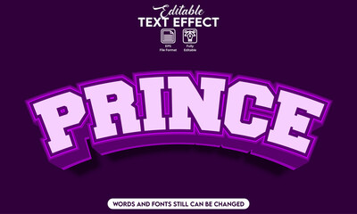 Poster - Editable text effect esports style prince